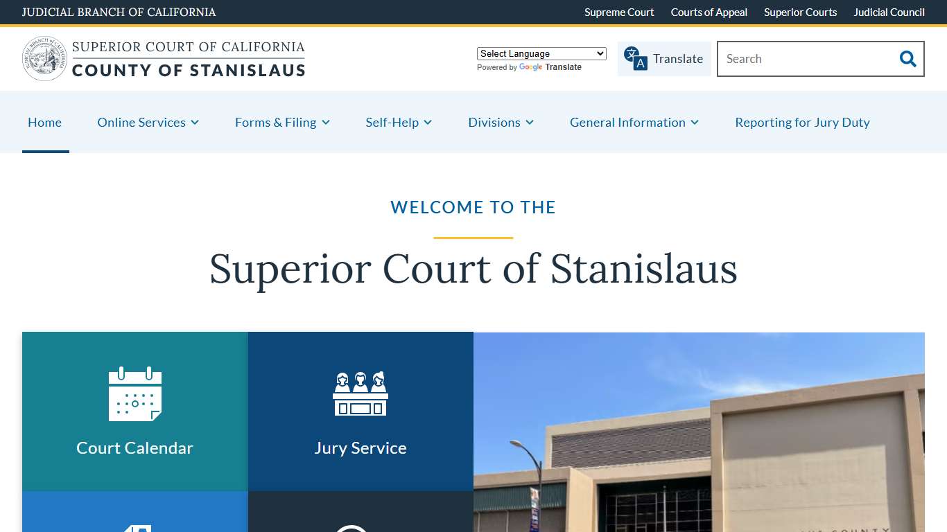Home | Superior Court of California | County of Stanislaus